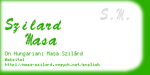 szilard masa business card